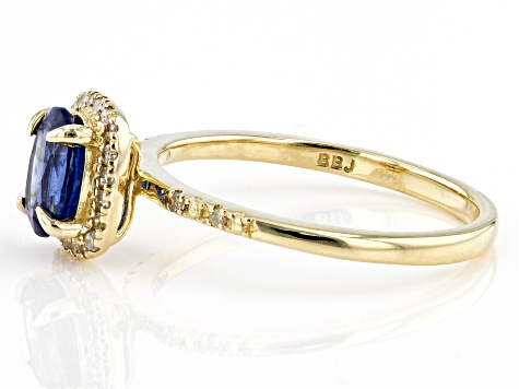 Blue Kyanite 10k Yellow Gold Ring 1.02ctw