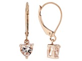 Peach Cor-de-Rosa Morganite 10k Rose Gold Dangle Earrings 0.65ctw