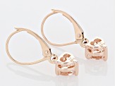 Peach Cor-de-Rosa Morganite 10k Rose Gold Dangle Earrings 0.65ctw