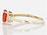 Orange Mexican Fire Opal 14k Yellow Gold Ring 1.02ctw