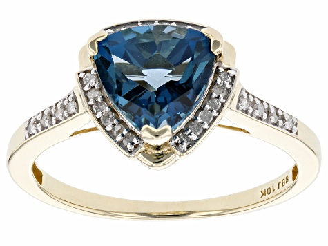 London Blue Topaz 10k Yellow Gold Ring 1.89ctw
