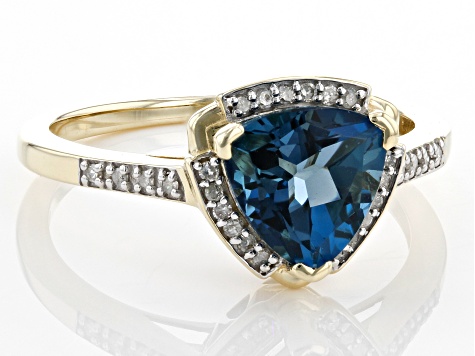 London Blue Topaz 10k Yellow Gold Ring 1.89ctw