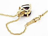 Grape Color Garnet 10k Yellow Gold Pendant  Chain 1.61ctw