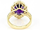 Purple Amethyst 10k Yellow Gold Ring 4.83ctw