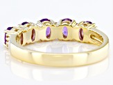 Purple Sapphire 10k Yellow Gold Band Ring 1.12ctw