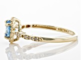Swiss Blue Topaz 10k Yellow Gold Ring 0.95ctw