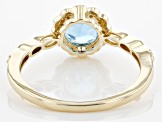 Swiss Blue Topaz 10k Yellow Gold Ring 0.95ctw