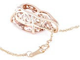 Peach Morganite 14k Rose Gold Pendant with Chain