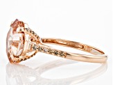 Peach Morganite 14k Rose Gold ring 3.90ctw