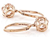 Peach Morganite 14k Rose Gold Dangle Earrings 2.06ctw
