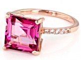 Pink Topaz 10k Rose Gold Ring 5.67ctw