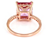 Pink Topaz 10k Rose Gold Ring 5.67ctw