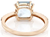 Blue Aquamarine 14k Rose Gold Ring 1.95ctw