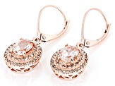 Peach Morganite 10k Rose Gold Dangle Earrings 1.66ctw