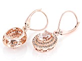 Peach Morganite 10k Rose Gold Dangle Earrings 1.66ctw