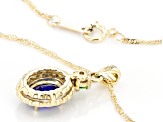 Blue Kyanite 10k Yellow Gold Pendant With Chain 1.05ctw