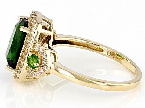 Green Chrome Diopside 10k Yellow Gold Ring 2.15ctw