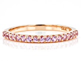Pink Sapphire 14k Rose Gold Band Ring 0.24ctw