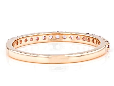 Pink Sapphire 14k Rose Gold Band Ring 0.24ctw