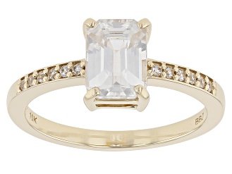 White Zircon 10k Yellow Gold Ring 2.00ctw