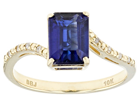 Blue Kyanite 10K Yellow Gold Ring 1.54ctw