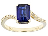 Blue Kyanite 10K Yellow Gold Ring 1.54ctw