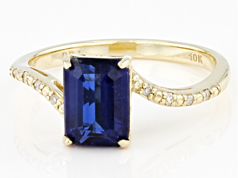 Blue Kyanite 10K Yellow Gold Ring 1.54ctw