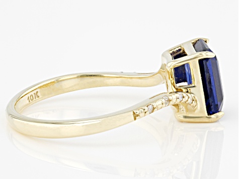 Blue Kyanite 10K Yellow Gold Ring 1.54ctw
