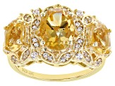 Yellow Citrine 18k Yellow Gold Over Sterling Silver Ring 2.98ctw