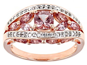 Pink Color Shift Garnet 18k Rose Gold Over Sterling Silver Ring 0.87ctw -  WIG123