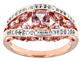 Pink Color Shift Garnet 18K Rose Gold Over Sterling Silver Ring 2.01ctw