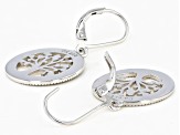Gray Marcasite Rhodium Over Sterling Silver "Tree of Life" Dangle Earrings