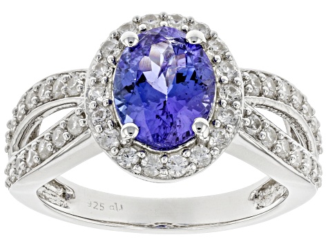 Blue Tanzanite Rhodium Over Sterling Silver Ring 2.22ctw - AHH102 | JTV.com