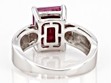 Red Ruby Rhodium Over Sterling Silver Ring 3.69ctw