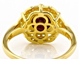 Red Ruby 18k Yellow Gold Over Sterling Silver Ring 2.52ctw
