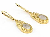 Rainbow Moonstone 18K Yellow Gold Over Sterling Silver Earrings 1.99ctw