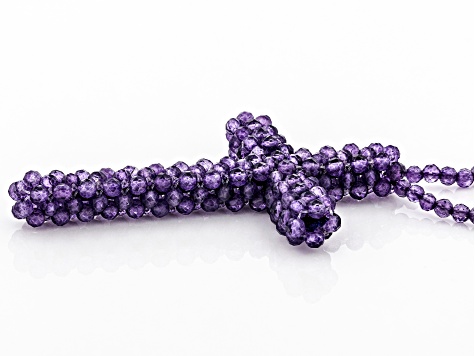 Purple Amethyst Beaded Necklace