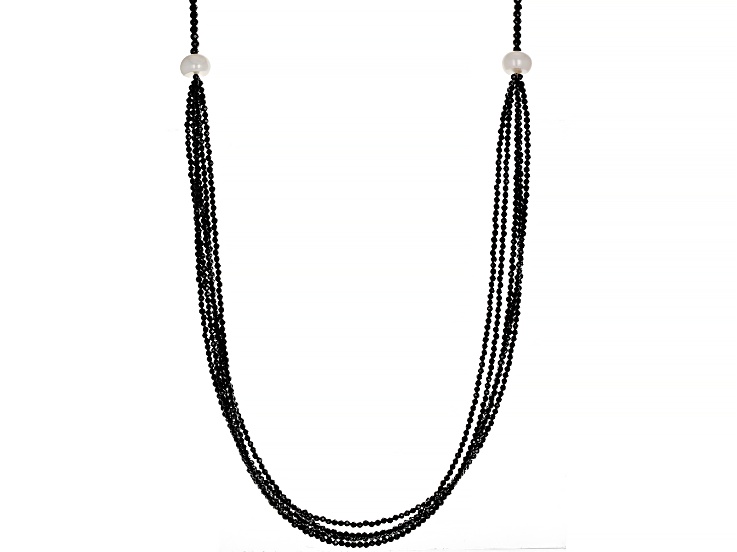 Beaded Black Spinel Necklace for Women Gemstone Bar Drop Y - Etsy | Aretes,  Collar bisuteria, Collares finos