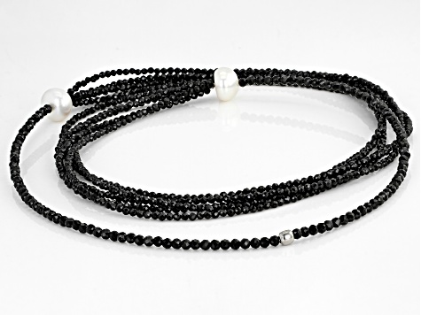 Black Spinel Rhodium Over Sterling Silver Necklace - AHH248 | JTV.com