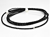 Black Spinel Rhodium Over Sterling Silver Necklace