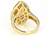 Yellow Citrine 18k Yellow Gold Over Sterling Silver Ring 4.09ctw
