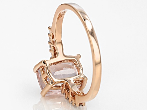 Peach Morganite 10k Rose Gold Ring 2.15ctw