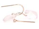 Pink Rose Quartz 18K Rose Gold Over Sterling Silver Earrings 0.15ctw