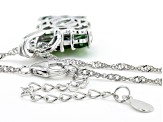 Green Chrome Diopside Rhodium Over Sterling Silver Pendant With Chain 1.93ctw