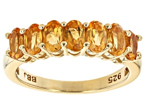 Yellow Citrine 18k Yellow Gold Over Sterling Silver Band Ring 1.31ctw