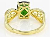 Green Chrome Diopside 18k Yellow Gold Over Sterling Silver Ring 2.15ctw