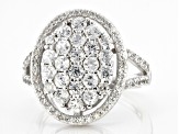 White Zircon Rhodium Over Sterling Silver Ring 2.70ctw