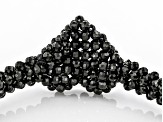 Round Black Spinel Beaded Stretchable Bracelet