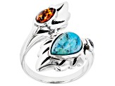 Blue Turquoise Sterling Silver Ring 0.12ct