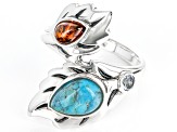 Blue Turquoise Sterling Silver Ring 0.12ct